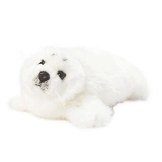 PELUCHE DE FOCA BLANCO 28 CM