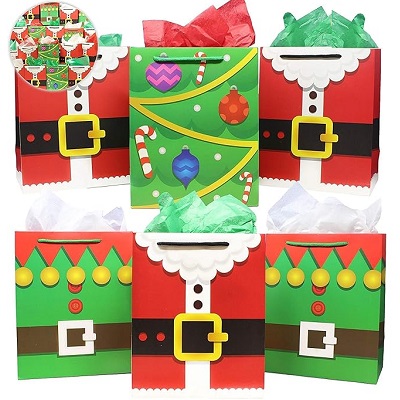 BOLSA DE REGALO NAVIDEÑA 25.5 X 20.5 CM