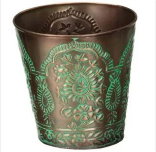 MACETA DE METAL DECORATIVA 14 CM