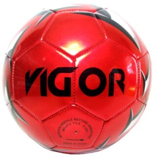 PELOTA DE FUTBOL NO 5 VIGOR ROJO METALICO