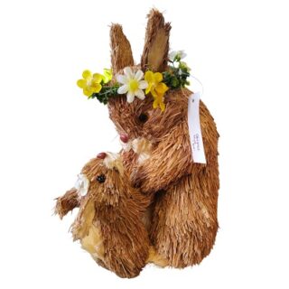 ADORNO DE MADERA DE CONEJOS 1 PC