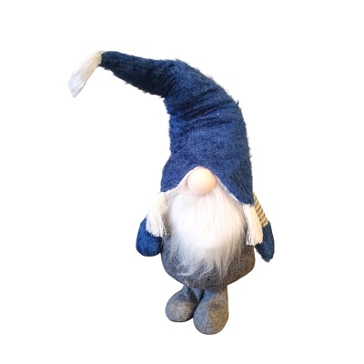 PELUCHE NAVIDEÑO COLOR GRIS Y AZUL