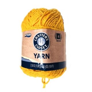 BOLA DE HILO PARA TEJER MEDIUM COLOR AMARILLO 2.5 OZ