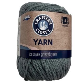 BOLA DE HILO PARA TEJER MEDIUM COLOR GRIS 2.5 OZ