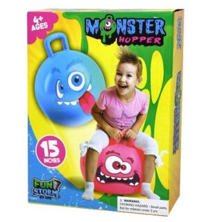 PELOTA SALTARINA INFLABLE PARA NIÑOS 38 CM MONSTER