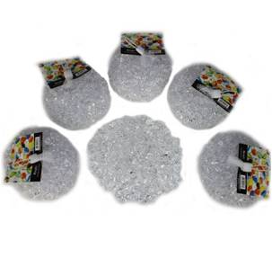 PIEDRAS TRANSPARENTES DE ACRILICO PARA DECORACION 600 GR