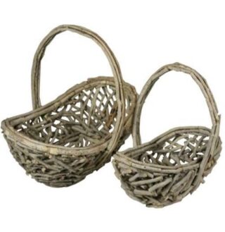 SET DE CANASTOS 2 PC 46x42x34 CM 38x35x24 CM