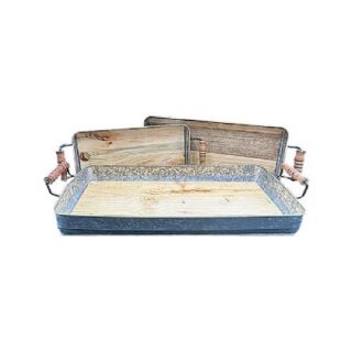 SET DE BANDEJAS 3 PC GALVANIZADO