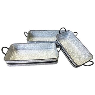 SET DE BANDEJAS 3 PC GALVANIZADO