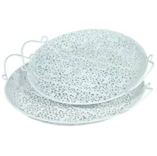 SET DE CANASTO DE METAL 34x4 CM 30x4 CM