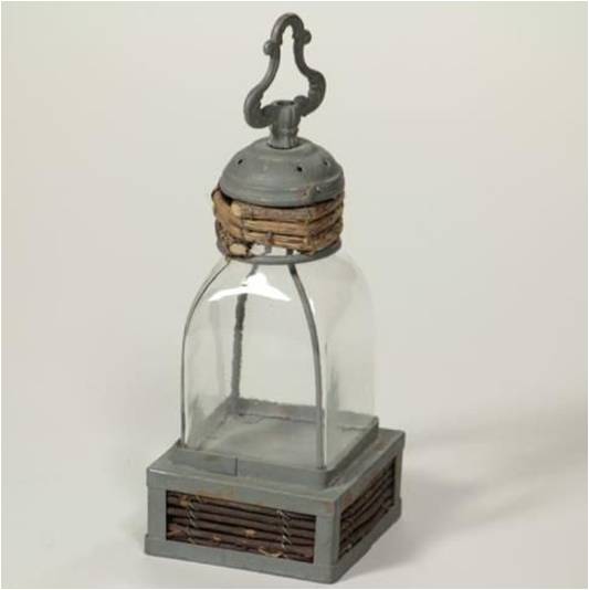 CANDELERO DE VIDRIO DECORATIVA 30x11 CM