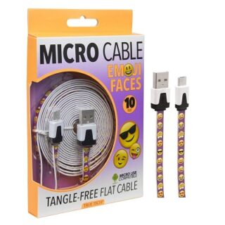 CABLE MICRO USB DISEÑO DE EMJOI 3 MTS