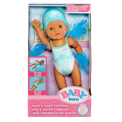 MUÑECA DE BEBE NATACION 34 X 7 CM