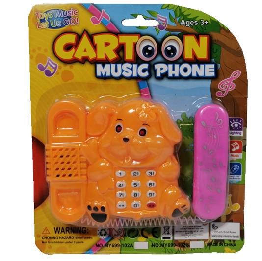 TELEFONO MUSICAL CARTOON 10x11 CM