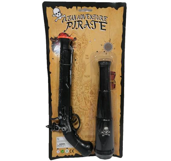 SET DE PISTOLA Y TELESCOPIO DE PIRATAS