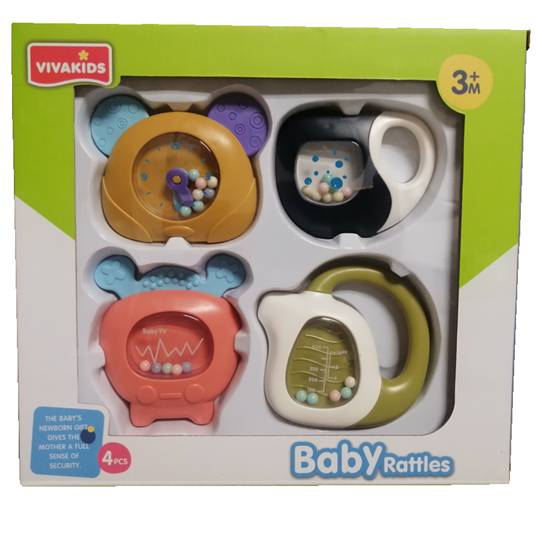 SET DE MORDELERO PARA BEBE 4 PC VIVAKIDS
