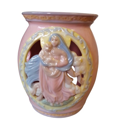 CANDELERO DE CERAMICA COLOR BLANCO 13 CM