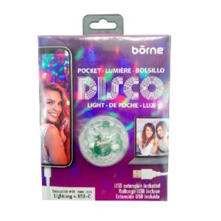 MINI DISCO LED CON ENTRADA USB-A Y USB-C