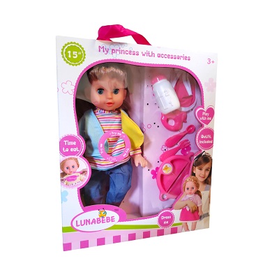 MUÑECA DE PLASTICO LUNABEBE 31 CM