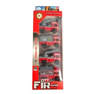 SET DE CARROS DE BOMBERO 4 PC
