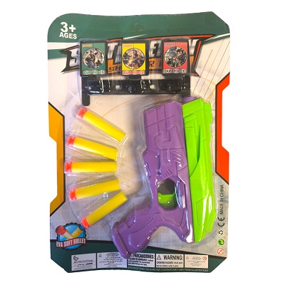 JUEGO DE TIRO AL BLACO CON PISTOLA DE PLASTICO