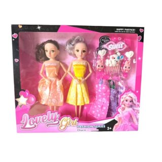 SET DE 2 MUÑECAS CON ACCESORIOS -LOVELY GIRL-