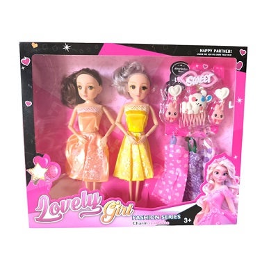 SET DE 2 MUÑECAS CON ACCESORIOS -LOVELY GIRL-