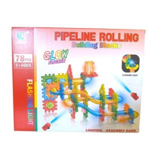 JUEGO DE BLOQUES DE CONSTRUCCION CON PISTA DE BOLAS