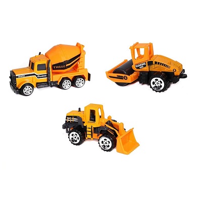 KIT DE 3 CAMIONES DE CONSTRUCCION 8 CM