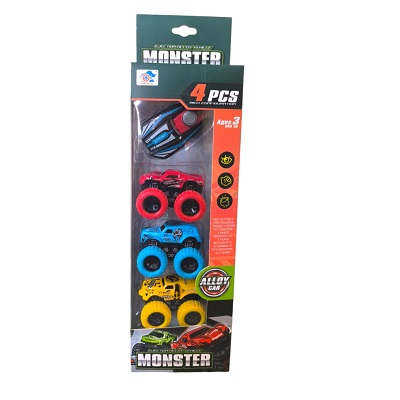 SET DE 4 PC -VEHICULOS MONSTER- 6*5 CM