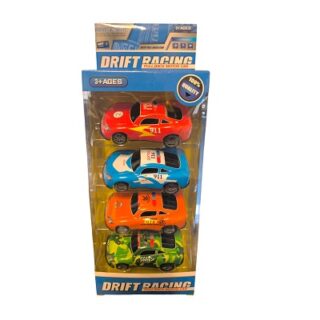 SET DE 4 CARROS DRIFT RACING 10 CM DE LARGO