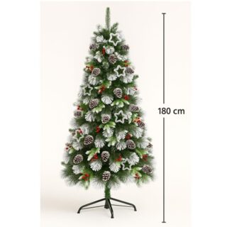 ARBOL NAVIDEÑO CON LUZ LED DE FIBRA OPTICA 180 CM