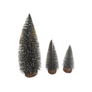 SET DE ARBOLITOS NAVIDEÑOS COLOR VERDE 3 PC