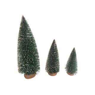 SET DE ARBOLITOS NAVIDEÑOS COLOR VERDE 3 PC