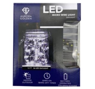 LUZ LED DE BATERIAS AURORA GOLDEN