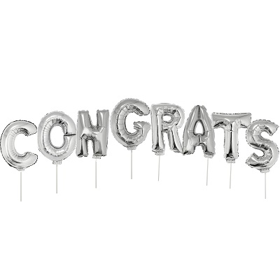 KIT DE GLOBO DE 8 PIEZAS- CONGRATS -