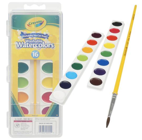 ACUARELAS CRAYOLA LAVABLES 16 COLORES