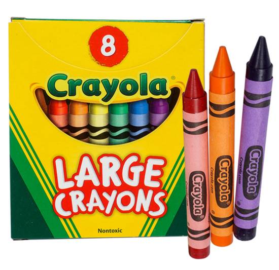 CRAYONES DE CERA LARGOS CRAYOLA 8 PC