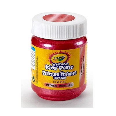 PINTURA LAVABLE CRAYOLA COLOR ROJO METALICO 2 ONZ