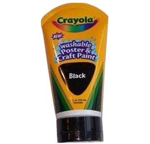 CRAYOLA WASHABLE & CRAFT PAINT BLACK 4 OZ