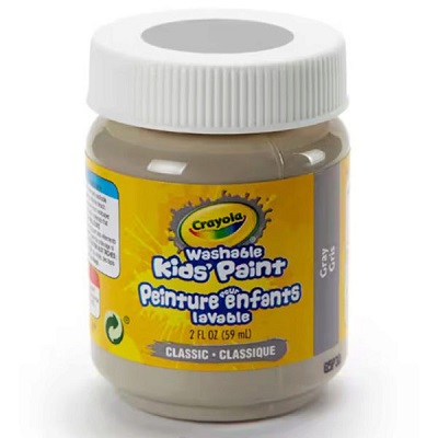 PINTURA INFANTIL LAVABLE CRAYOLA COLOR GRIS 2 ONZ