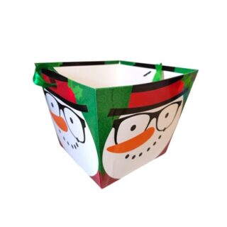 CUBETA DE PAPEL NAVIDEÑA 19 X 15 CM