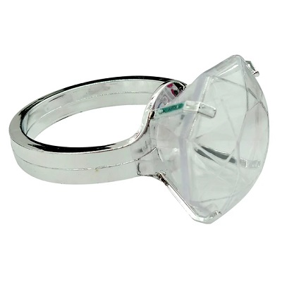 ANILLO DE DIAMANTE DE JUGUETE JUMBO 10 CM