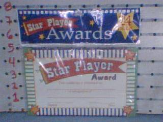 DIPLOMA STAR PLAYER AWARDS 24 PC CONDECORACION
