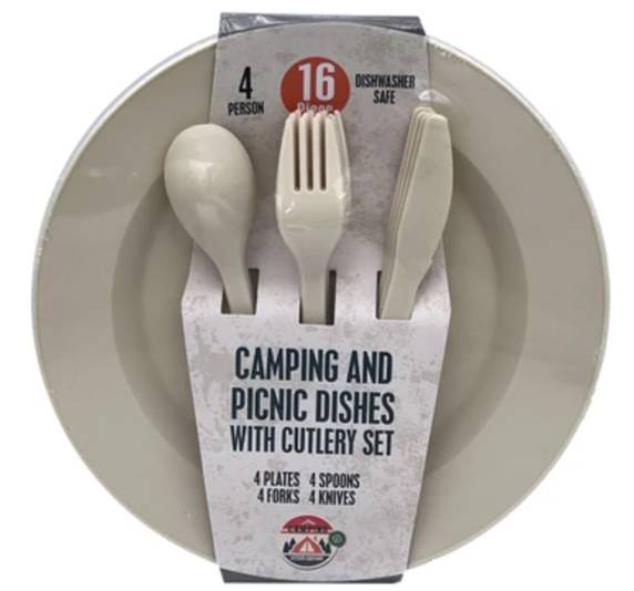 SET DE PLATOS DESECHABLES 16 PC