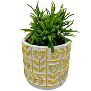 PLANTAS FLORALES SINTETICAS CON MACETERO DECORATIVO