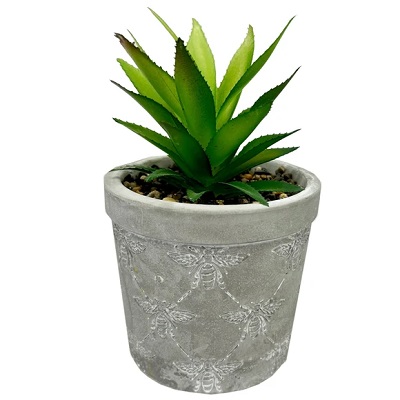 PLANTAS DE IMITACION GUIJARROS Y MACETERO