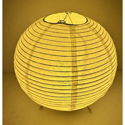 LINTERNA DE PAPEL REDONDA AMARILLA 10 X 6 PULGADAS