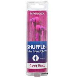 AURICULARES DE SILICONA CON MICROFONO COLOR ROSA MAGNAVOX