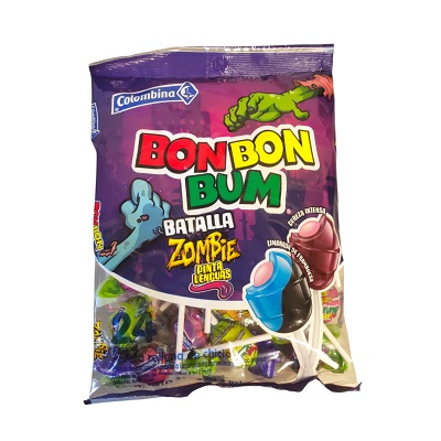 BON BON BUM COLOMBINA BATALLA ZOMBIE 24 UNIDADES